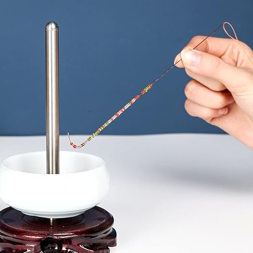 Miniatura 7 de 10 agujas curvadas de acero inoxidable para cuentas de ojo grande, agujas curvadas para manualidades, agujas de coser curvas, agujas de coser