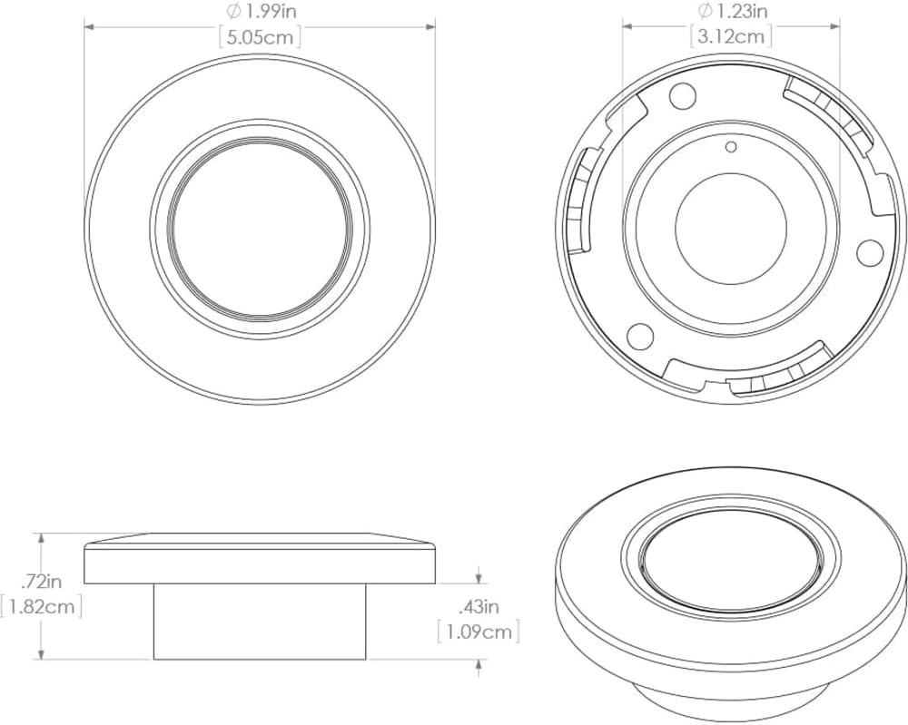 Brushed Nickel 2" Waterproof LED Flush Mount Down Light
