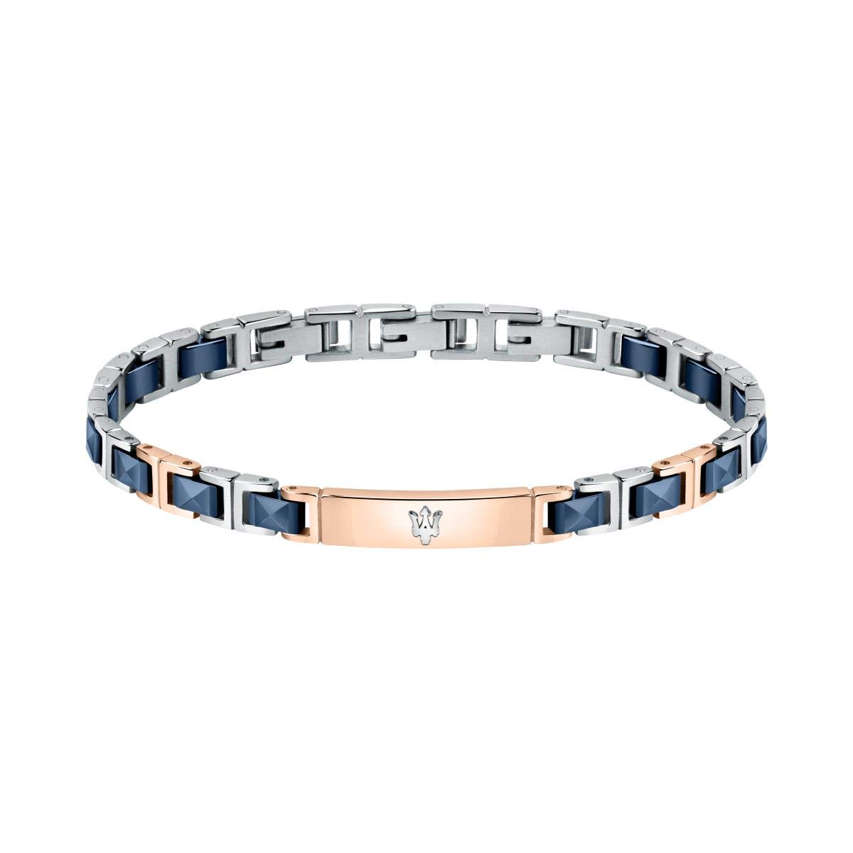 Maserati Jewels Herrenarmband, 22 cm, aus Edelstahl, Keramik, PVD - JM420ATI05