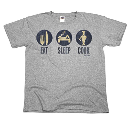 ffitio Eat Sleep Cook Mens Chef Gift T-Shirt Camiseta para Hombre