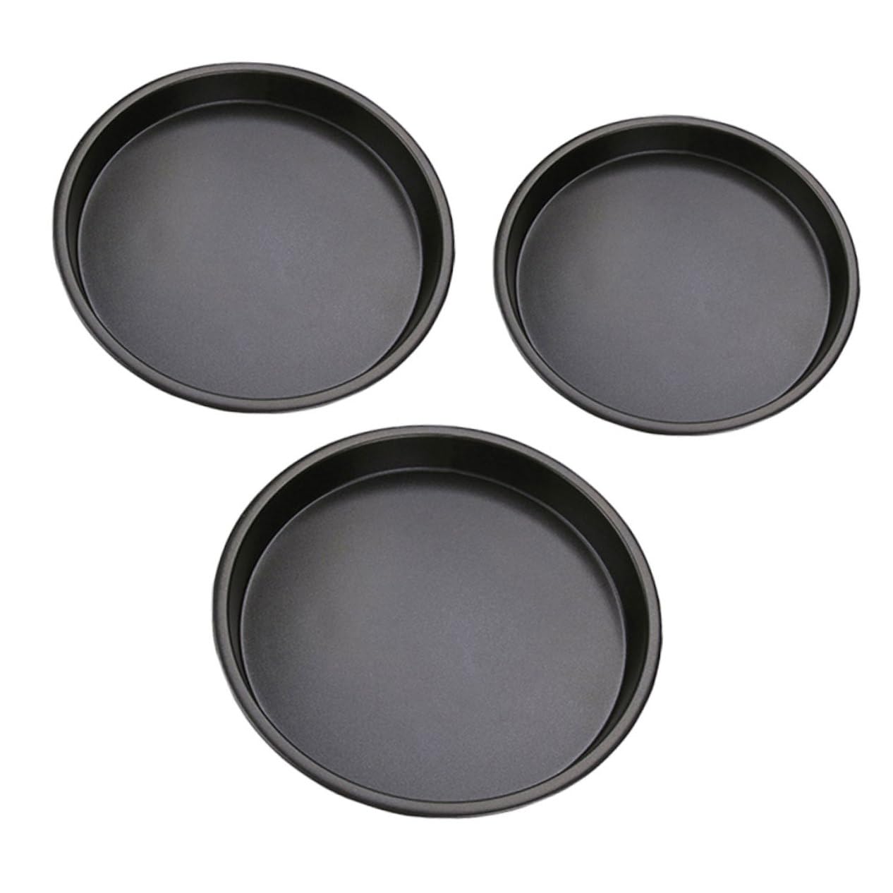 Ciieeo 3pcs Metal Baking Tray Heat Resistant Non Stick Pans for Oven for Pizza and Pancakes Easy to Clean and Store