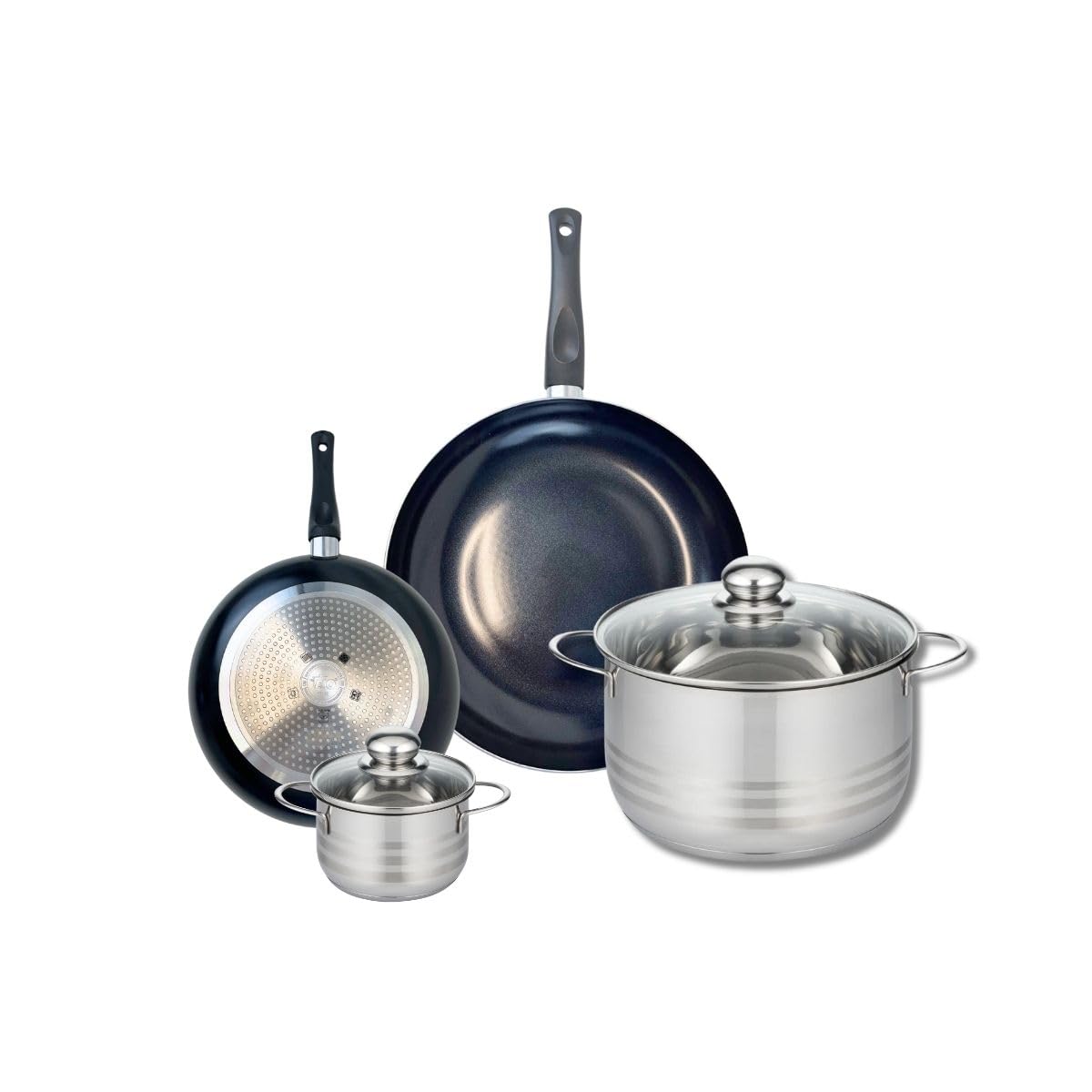 Batterie de cuisine ELO en inox brillant un design durable pour l'induction
