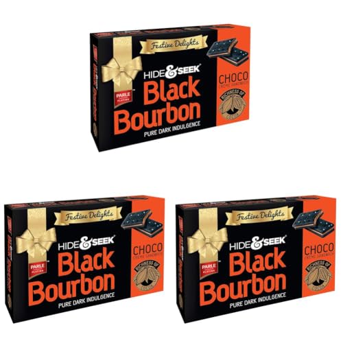 Image of Parle Platina Hide & Seek Black Bourbon Choco, 300 /270 g (Weight May Varies) (Pack of 3)