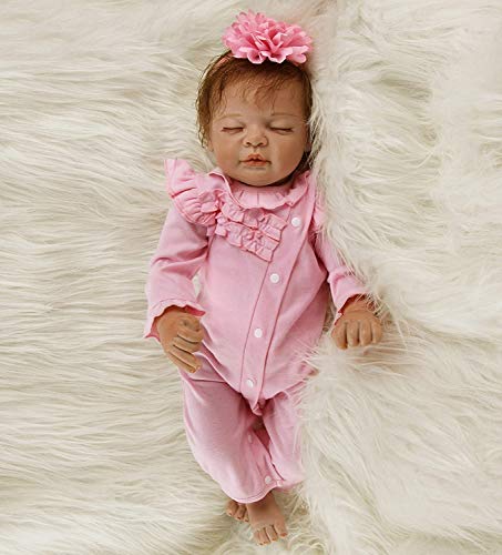 ZIYIUI 22inch 55cm Bambole Reborn Silicone Femmina...