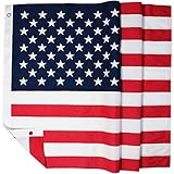 DLORY 4x6 FT American Made USA Flag Deluxe Long Lasting Heavy Duty Outdoor United States US Flags UV protected Fade Resistant Embroidered Stars and Sewn Stripes