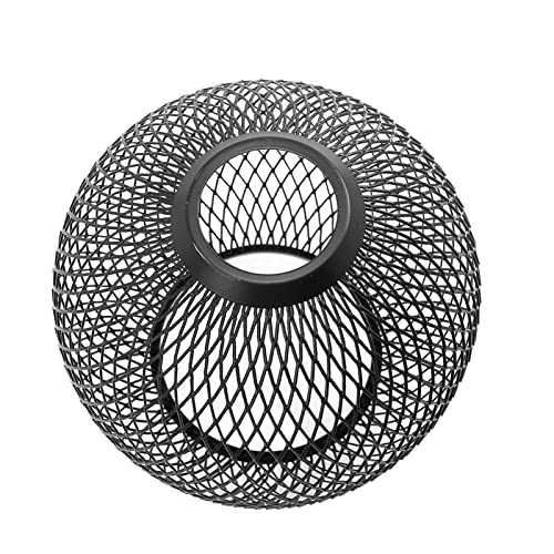 Image of Cabilock Set of 2 Hollow Out Metal Lamp Shades 3.5X3.5X2.75 Inches Drum Light Covers for Ceiling Light Fixtures Decorative Lighting Accessories