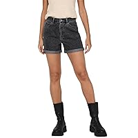 ONLY Onlvega HW Mom DNM - Pantaloncini Noos, Pantaloncini di Jeans Donna