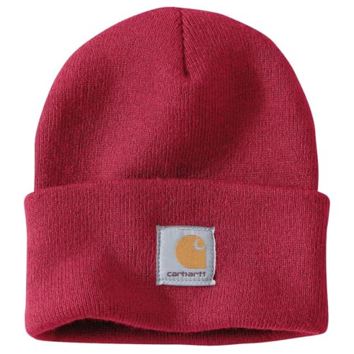 Carhartt Men's Knit Cuffed Beanie, Industry Red, One Size
