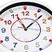LEIKE Kids Wall Clock 10in -Clock for Classroom Bedroom, Modern Wall Clocks Battery Operated, Silent Non-Ticking Wall Clock, Home School Supplies Decor