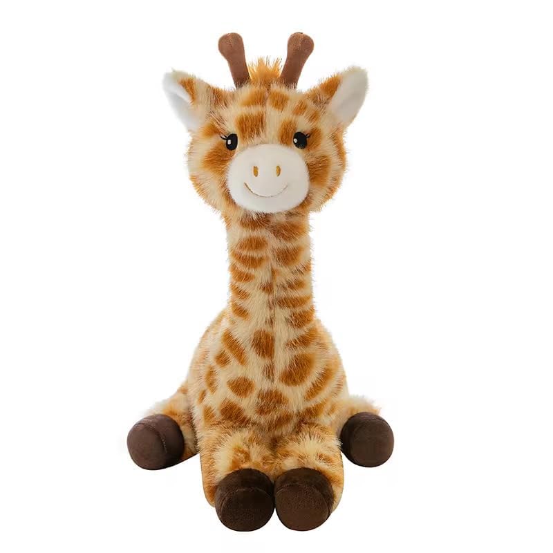 Plush Giraffe Stuffed Animal Toy, 28 cm, Soft Sitting Design with Brown Spots Best for Gifting and Home Decor