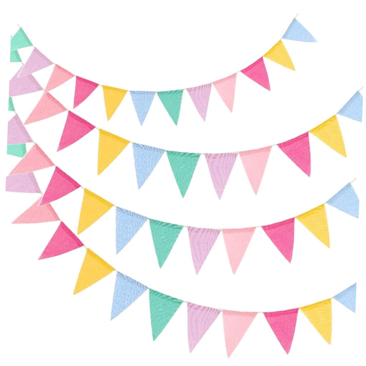 3 Set Decorazioni Triangolari Bandierine Blu Per Feste Tessuti Per Festival Bandierine Triangolari In Lino Per Celebrazioni Bandierine Colorate In Imitazione 4 pezzi*3