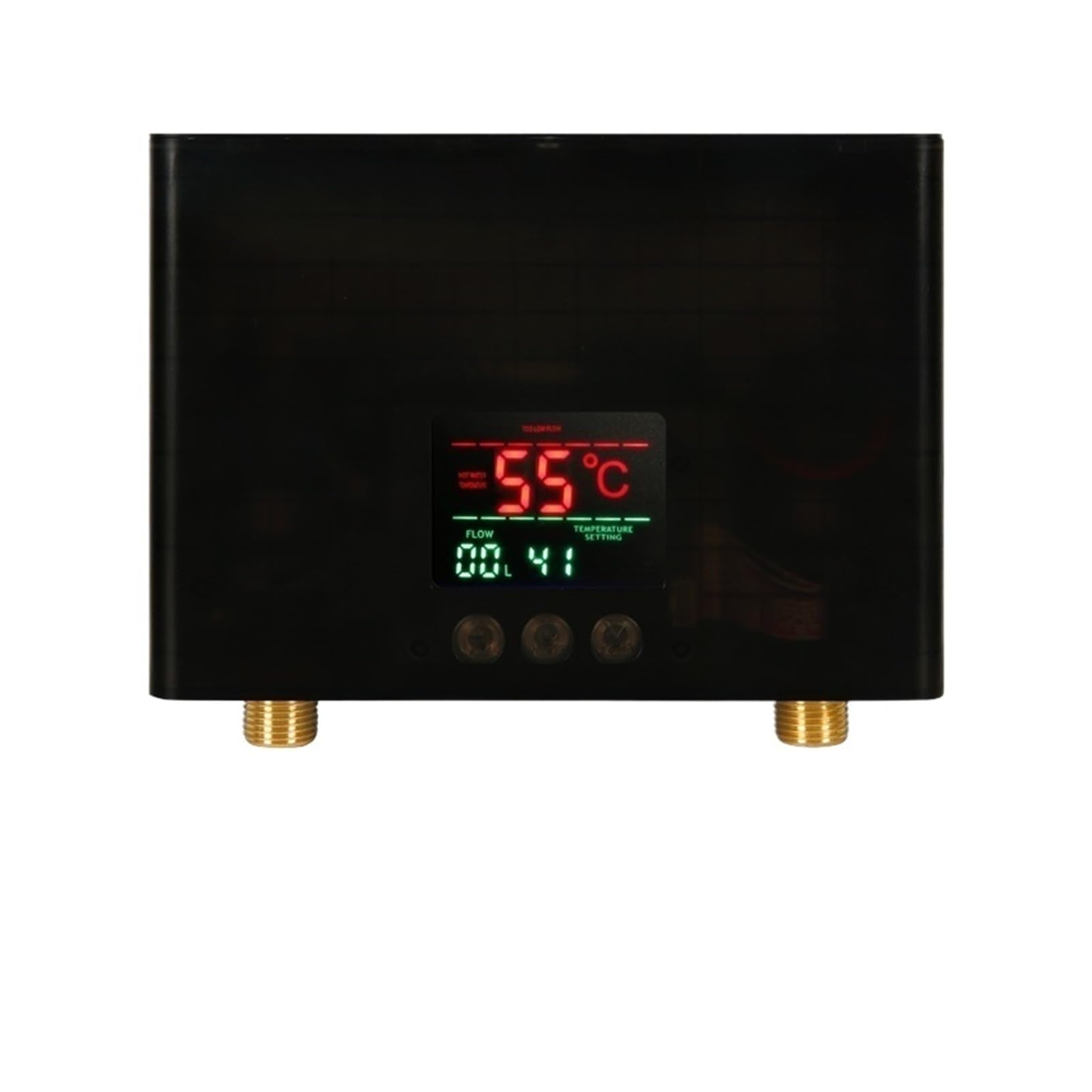 Podgrzewacz wody przepływowy 3000 W, ścienny, elektryczny, do łazienki, prysznica z ciepłą wodą Codzienne gospodarstwo domowe(Nero)