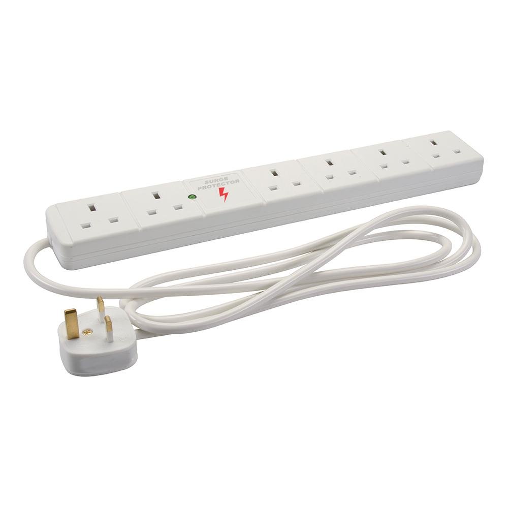 Silverline Powermaster 622432 Surge Protected Extension Lead 6-Gang 2M