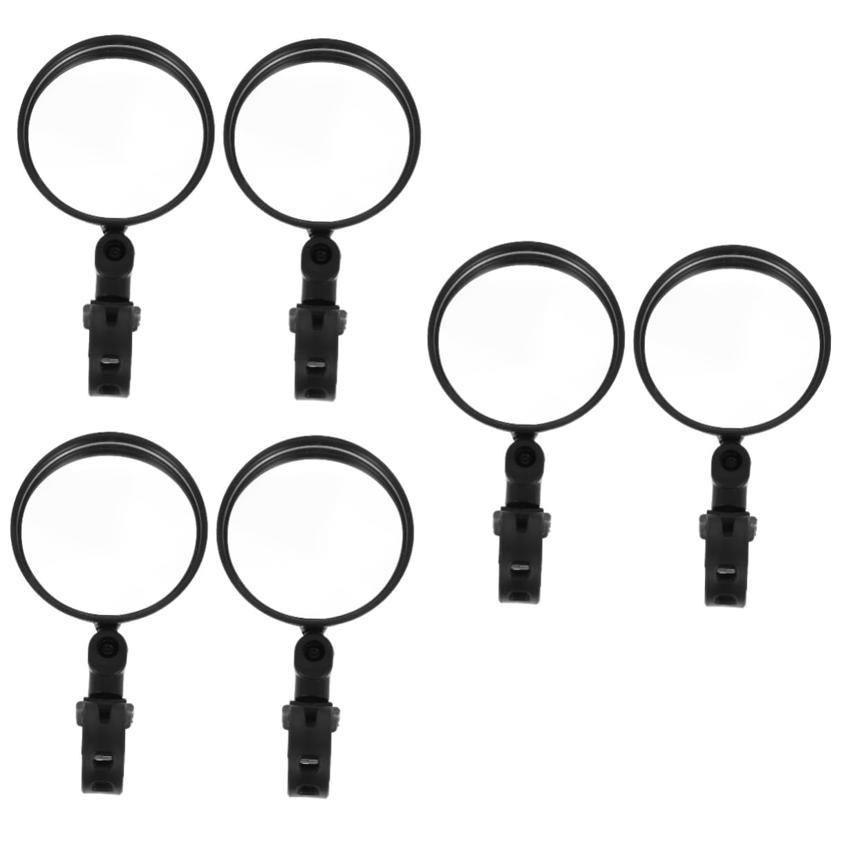 3 Set Specchietto Retrovisore Convesso Per Biciclette Facile Su Manubrio Sicurezza Per Ciclisti E Mountain Bike Visione 2 Pezzi*3