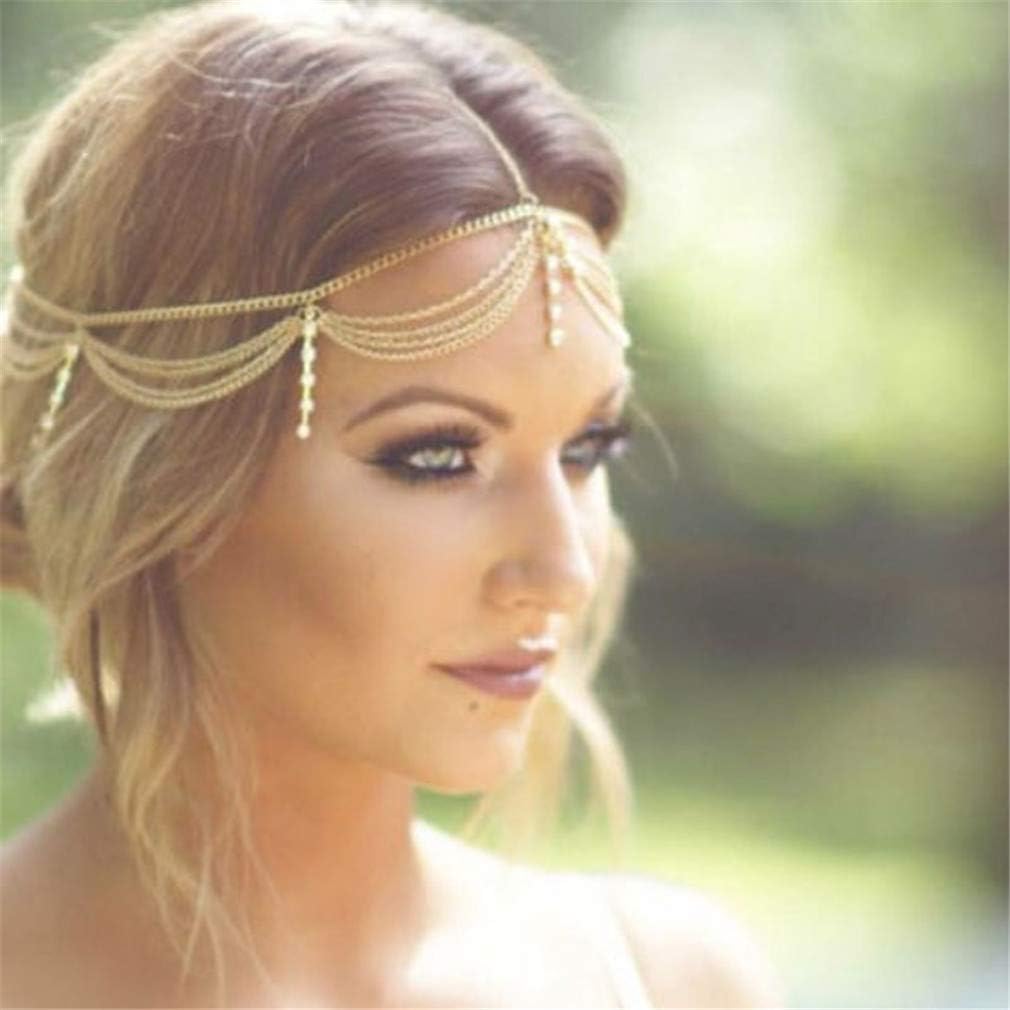 Boho Gold Draping Crystal Hair Cuff Arabian Bridal Hair Accessories Wedding Chain Headpiece Elegant Wedding Hairstyles