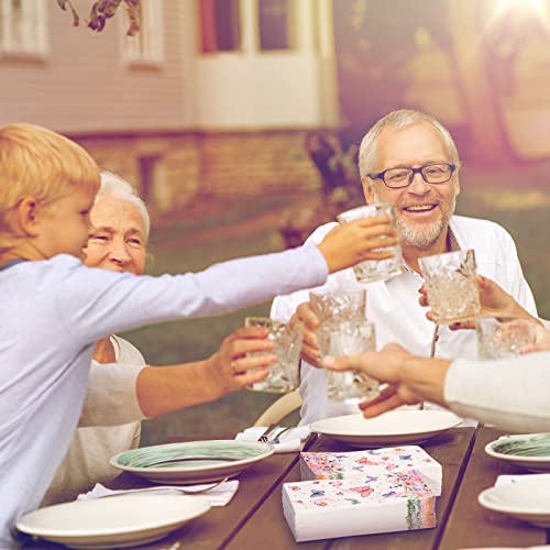 100 Pieces Butterfly Napkins Pink Butterfly Party Paper Guest Towels Disposable Colorful Garden Spring Summer Flower And Butterflies Hand Towels For Wedding Birthday Holiday Decorative Party Supplies #TOP6