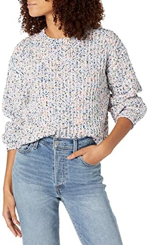 Chenille Confetti Yarn Crewneck Sweater 