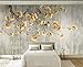 Produktbild Fototapete 3D Tapete Wandbild Goldenen Gingko - Baum Wandmalereien Anpassbare Foto Tapete 3D Effekt Wandtapete Vliestapete Wandbilder XXL Wanddeko Tapeten