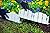 EasyFlex No-Dig Landscape Edging with Anchoring Spikes, 4.5 in. Tall Decorative Adirondack Wood-Look Fence Garden Border, 15 Foot Kit, White (3600WT-15C-6)
