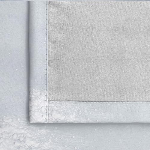 Cortinas de casa de campo de dos paneles bicolor gris y blanco para ventanas rústicas 5
