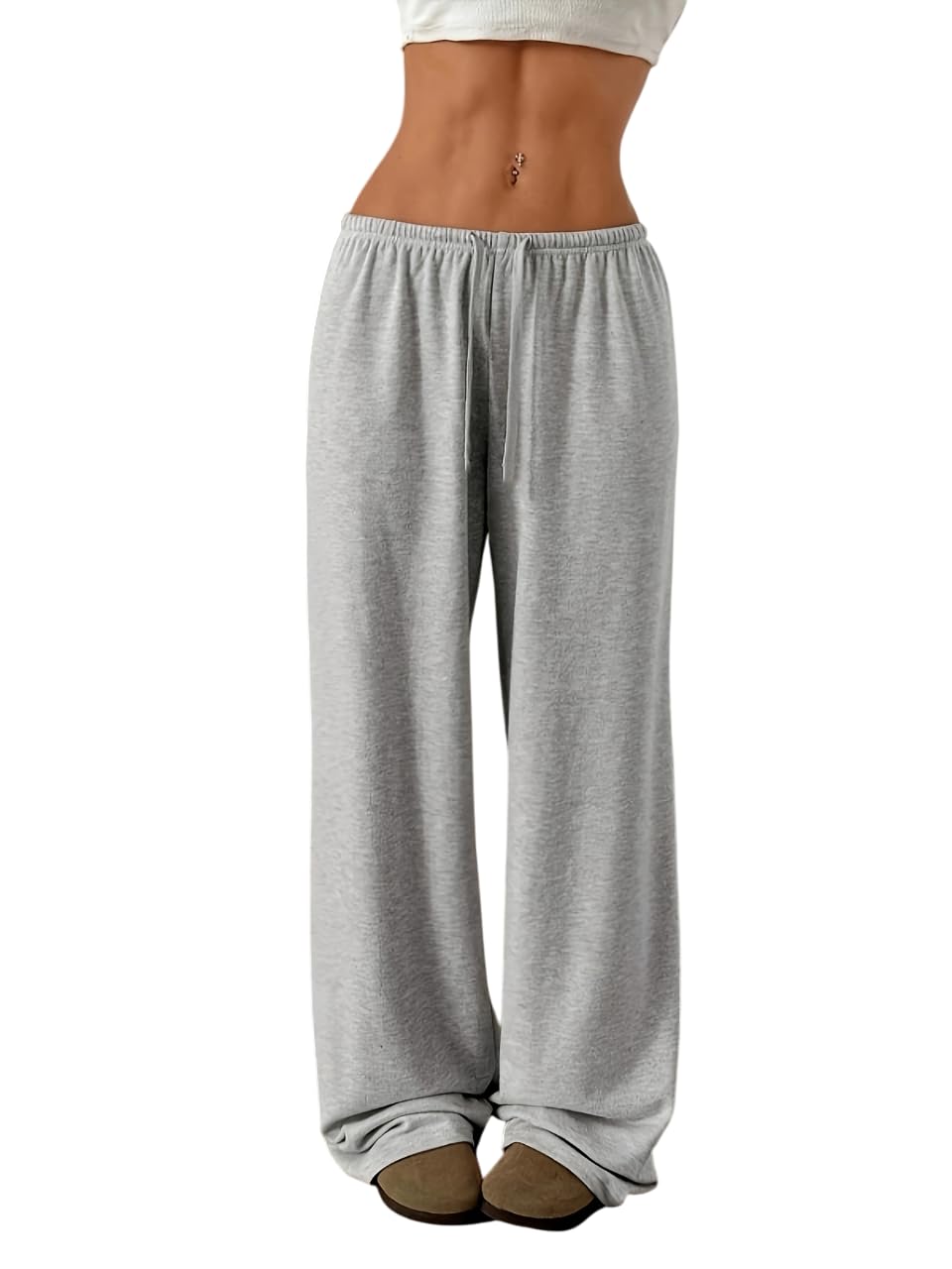 dockstreet Straight Wide fit Long Length Open Bottom Jogger for Women/Trending Multi Pocket Style, Relaxed Casual Pants for Women-picture-32