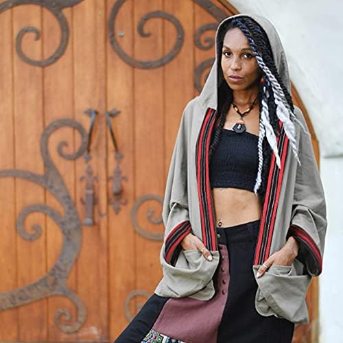 virblatt - Poncho voor heren | katoen | heren poncho winter | omdraaien | Mexico poncho heren warme capuchon Baja Hoodie, blauw 2, L-XL