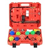 PB Motor Tech 18PCS のラジエーター ポンプ圧力テスターのキット、自動車の冷却装置水漕の漏出検出のための圧力漏出テスターの工具セット