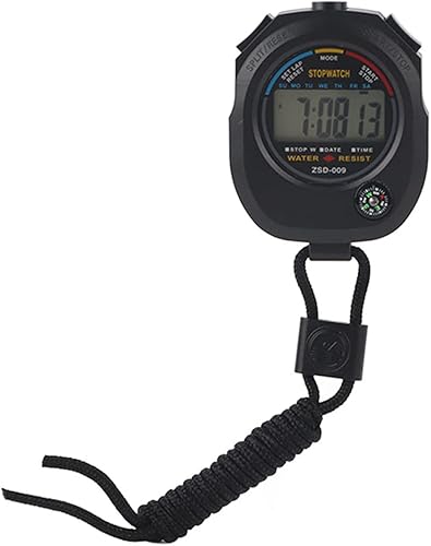 Miniatura 8 de Temporizador electrónico digital deportivo de 2 piezas, temporizador LCD de mano con función de cronómetro de alarma de calendario para deportes,