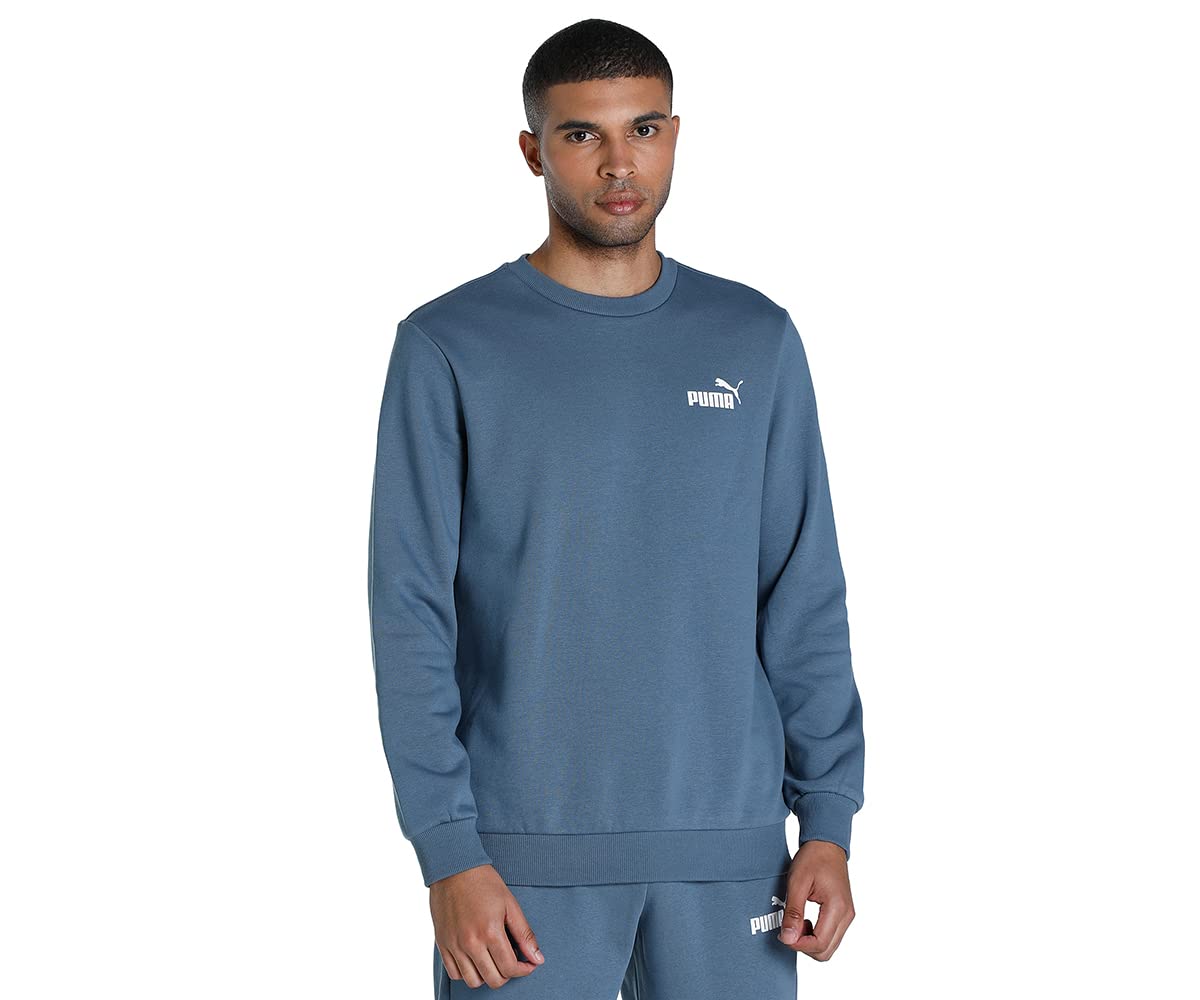 Puma Men's Cotton Crew Neck Sweatshirt (58668310_Evening Sky_4XL)