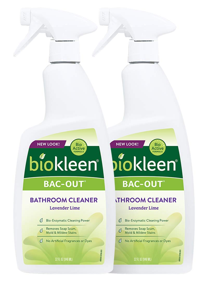 Biokleen Bac-Out Natural Bathroom Cleaner - 2 Pack - Enzyme Professional Strength Enzymatic Cleaner for Bathroom Eco-Friendly Plant-Based