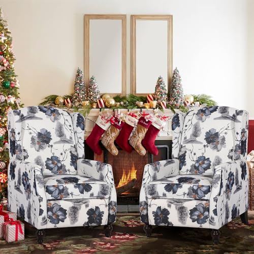 Sillón acolchonado reclinable azul miniatura 7