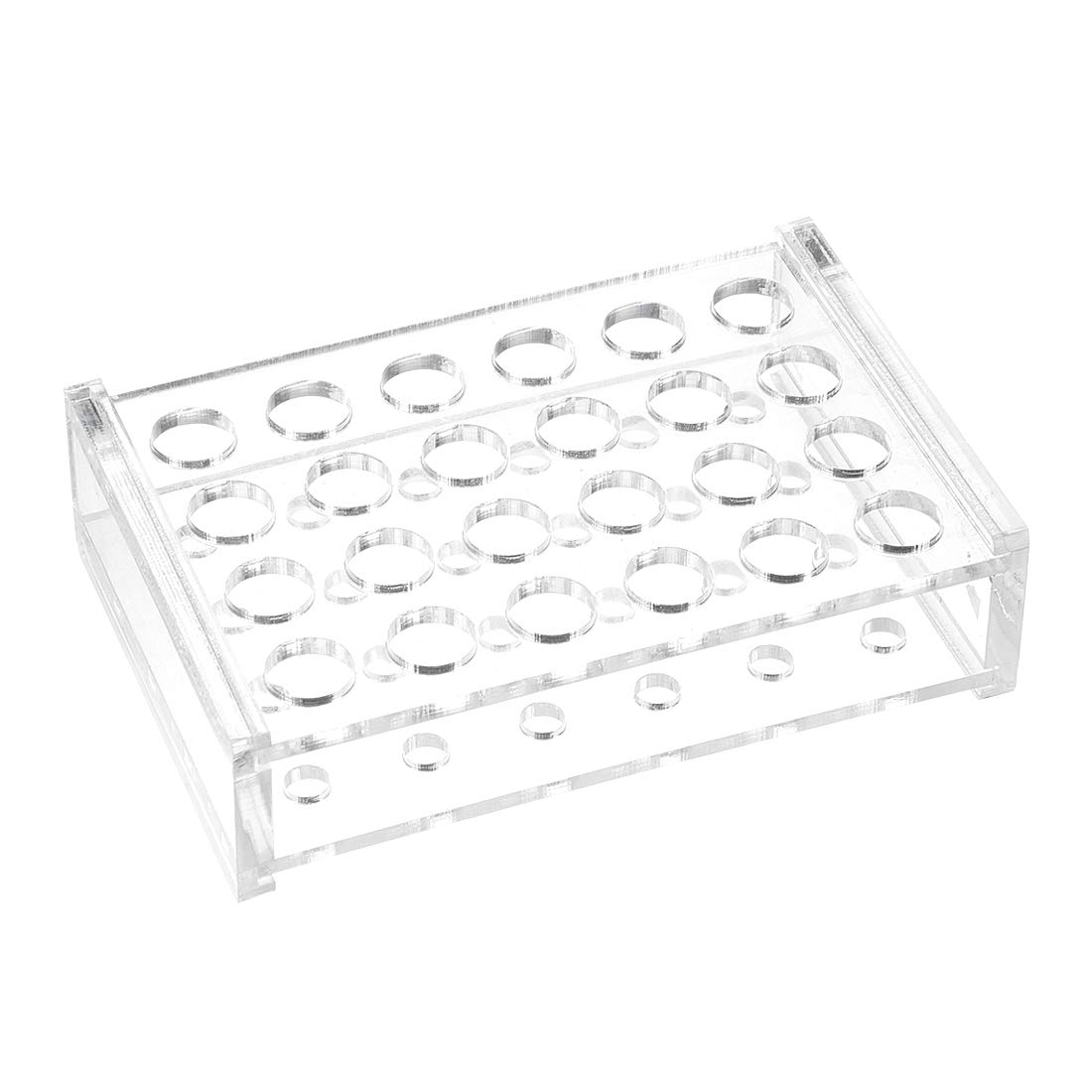 sourcing mapTest Tube Rack Holder Lab Stand Acrylic 24 Holes 11mm Diameter for 1.5ml,2ml Clear 2Pcs