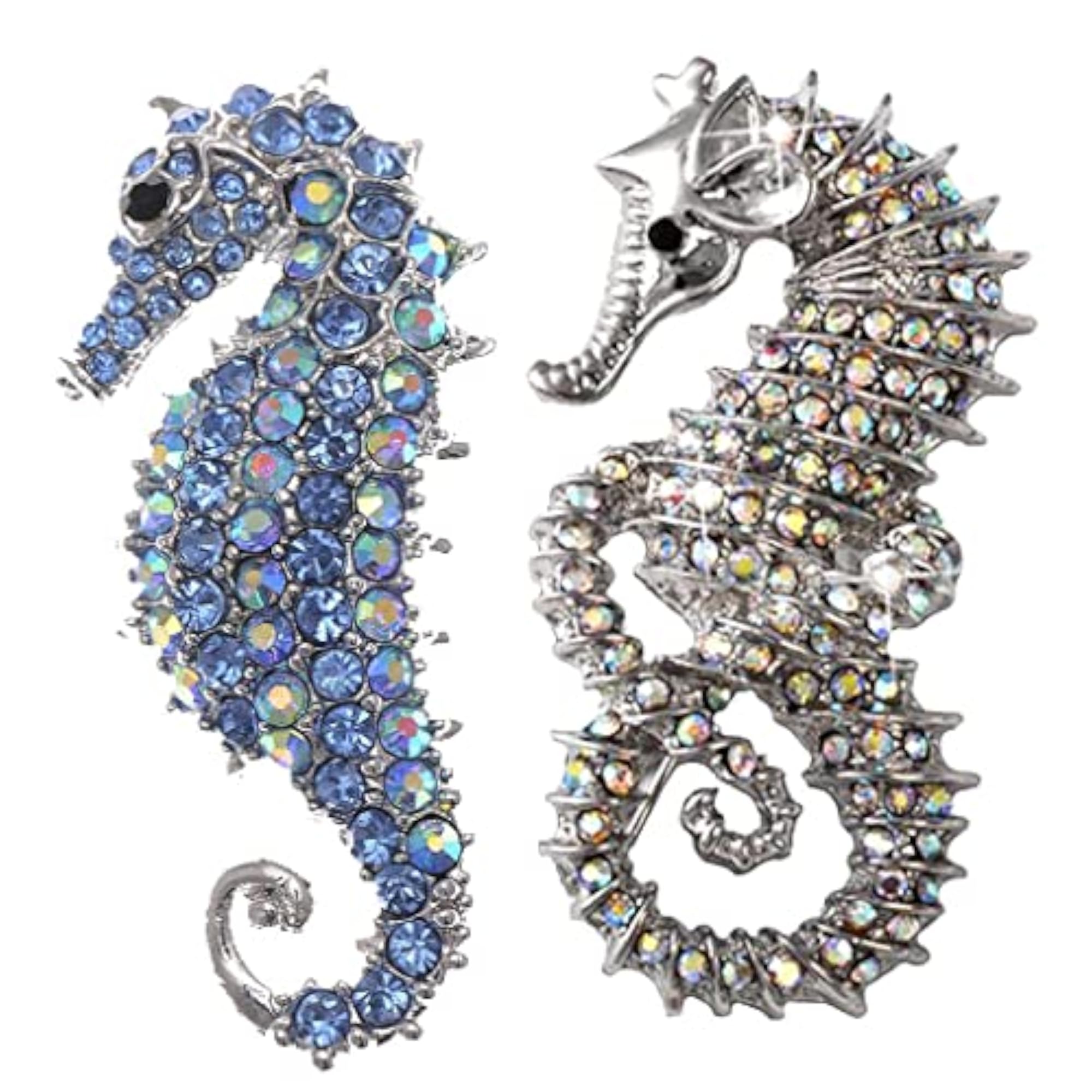 Rhinestone Seahorse Brooch Pin, Wedding Party Jewelry