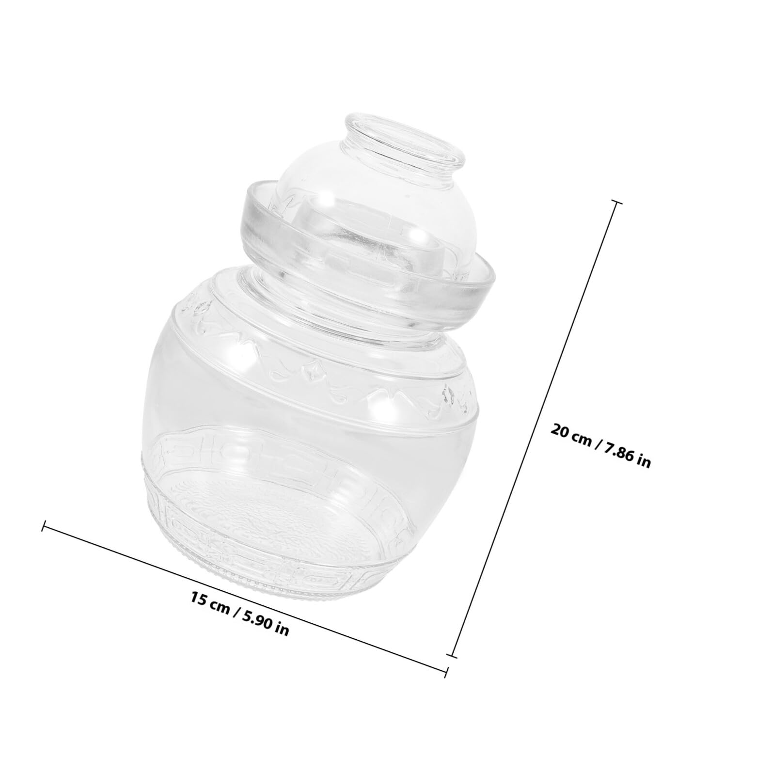 Toyvian Barattolo Materiale Sicuro in Vetro Trasparente per Fermentazione Coperchio Ermetico Contenitore Alimentare e Design Semplice Moderno per Cucina