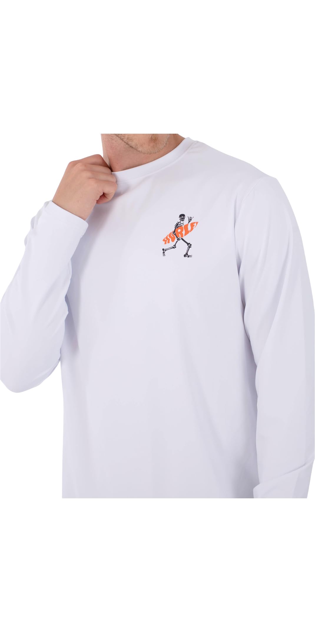 Hurley Men's Long-Sleeved Surf Lycra - Flamengue T-Shirt Uomo