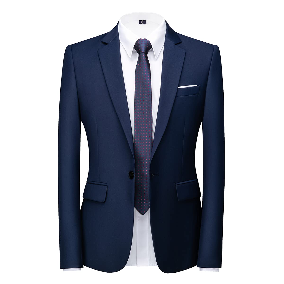 KUDORO Trajes de hombre de 2 piezas, corte ajustado, para bodas, negocios, un botón, traje de hombre