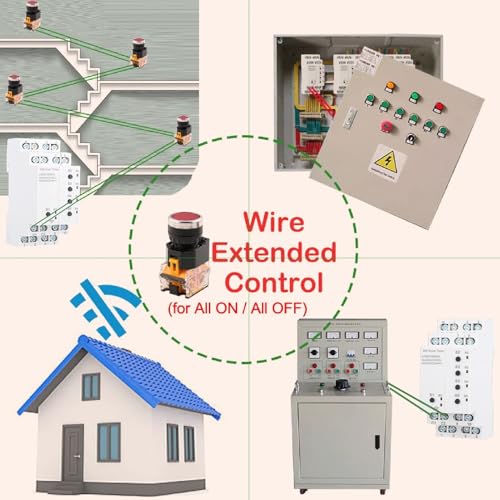 Miniatura 3 de Fafeicy Temporizador Wifi Inteligente, 5 Canales Aislados Con Interruptor Externo, Control Por Voz, Soporte Para App Tuya, Corriente 16a, Ideal Para Automatización Del Hogar