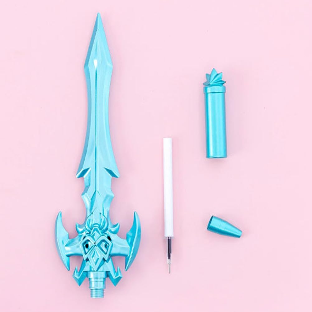 DOITOOL Sword Pen : 12PCS Gel Pens Sword Shaped Writing Quick Dry Student Stationery Comfortable Grip for School Drawing Note Taking Lightweight Portable Cartoon Design