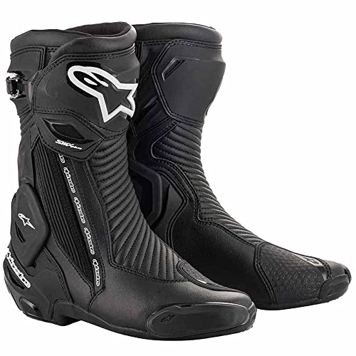 Alpinestars Smx Plus V2 Motorcycle Boots, Black, Black, 47
