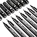 dainayw Calligraphy Brush Pen, Hand Lettering Pens, 8 Size Black Markers Set for Artist Sketch, Technical, Writing, Art Drawing