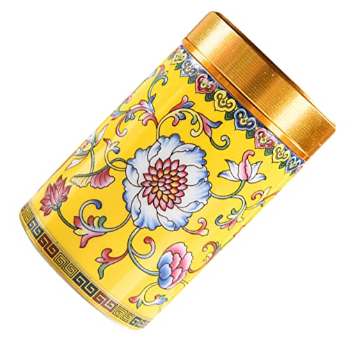 Veemoon Boîte à Thé En Céramique Vintage Chinoise Avec Couvercle Scellé - Pot De Porcelaine Pour Le Stockage Du Thé Étain - Élégante Et Pratique
