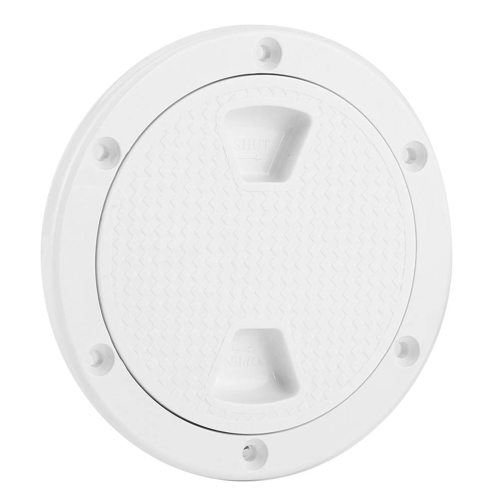 Yctze Piastra di Coperta Rotonda da 4 Pollici, Copertura per Boccaporto di Accesso in ABS Copertura per Boccaporto di Ispezione della Barca a Vite Anti- Bianca