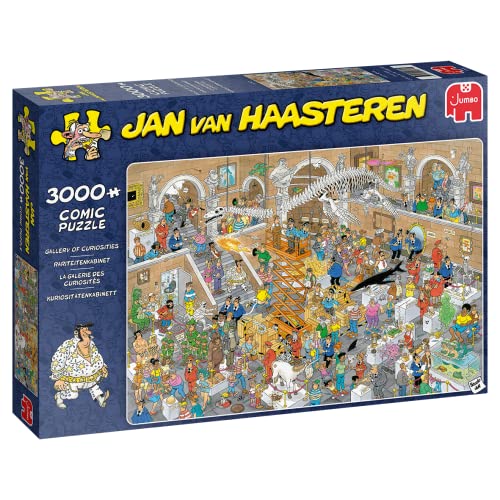 JUMBO Haasteren-Cabinet de curiosités-3000 pièces Spiele-Jan Van Haasteren-Kuriositätenkabinett-3000 Teile Jeu de Puzzle, 20031, Multicolore