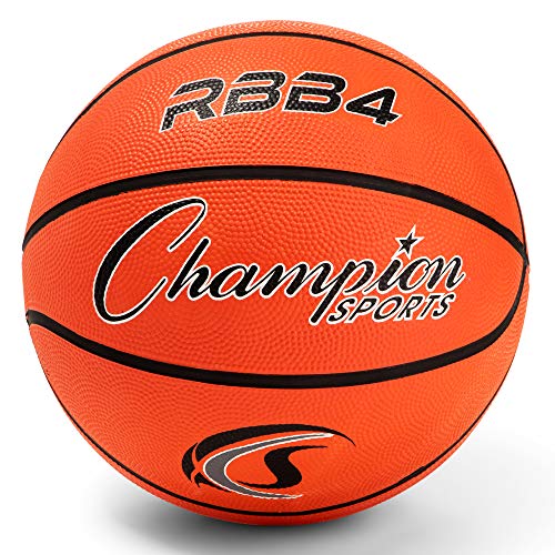 Champion Sports RBB4 Intermediate Rubber Outdoor Basketball (28.5), Orange