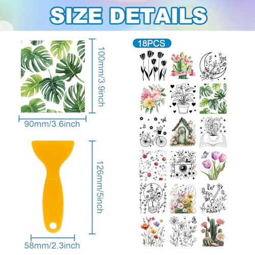 Calcomanías de flores para transferencia en seco: personaliza tus tazas de café por las mañanas 5