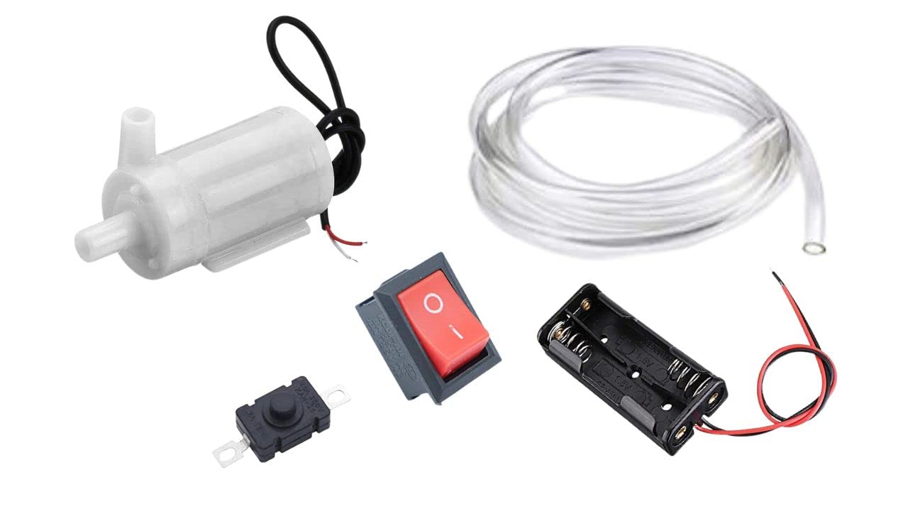 ERH India DC 6v Mini Water Pump Cell Holder Kit Double Sided Motor for Aquariums and Fish Tanks, Water Fountains, Medical Devices etc. (B0C2KMDQJB) Amazon Price History, Amazon Price Tracker