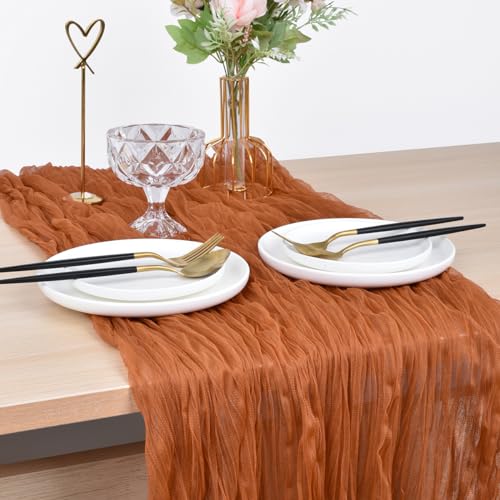 Chemin de table gaze de style boheme decoration mariage table - 5