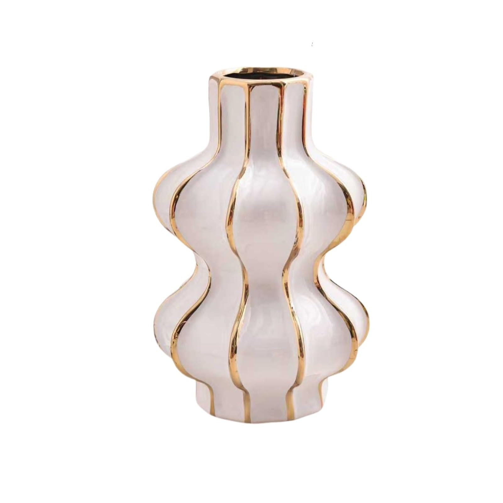 Flower Holder Classic Ceramic Flower Vase For Dining Room Tabletop For Centerpiece