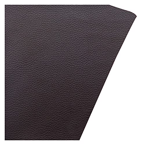 Tissu similicuir souple marron foncé 1,6x2m pour canapé et ameublement