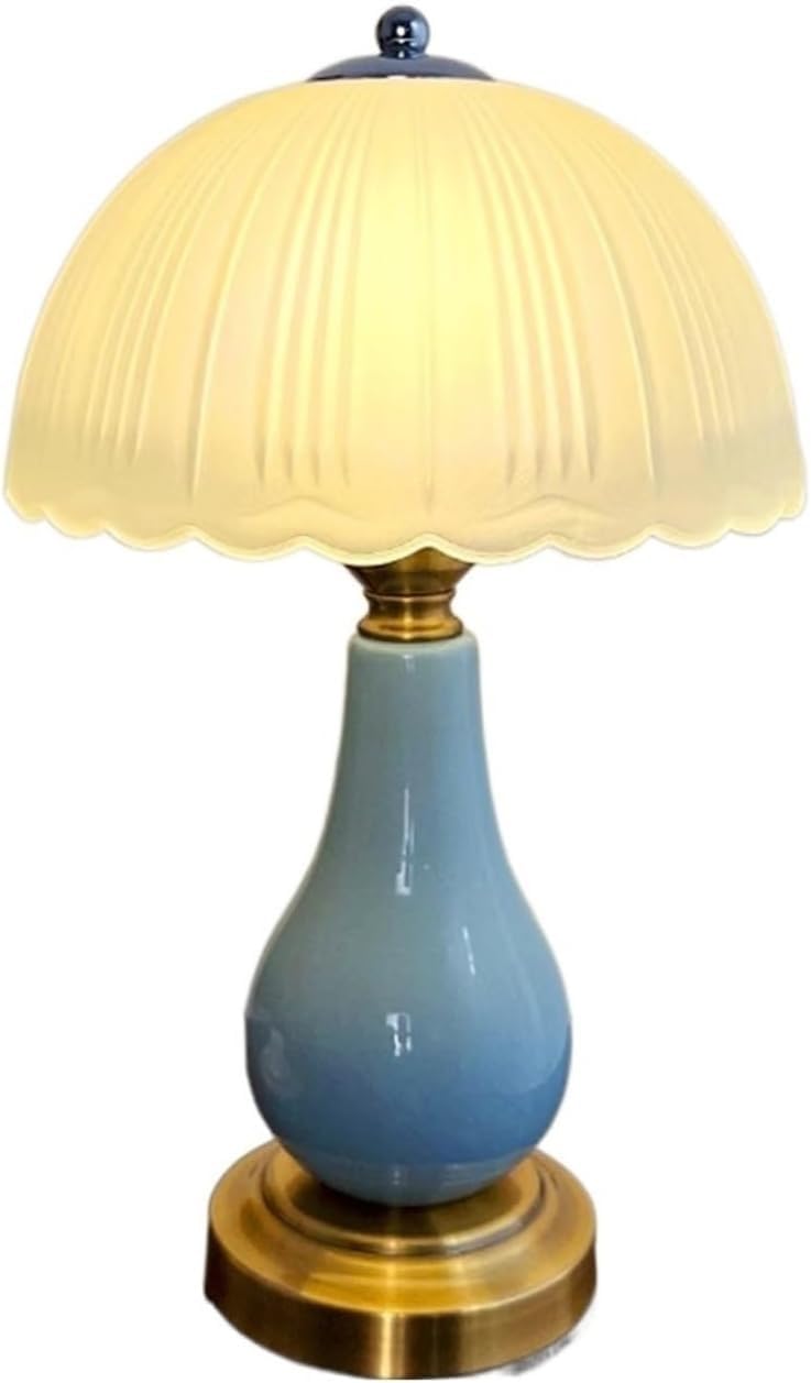 CONGRUI Table Light Ceramic Lamp Retro Bedroom Bedside Decorative Simple Modern
